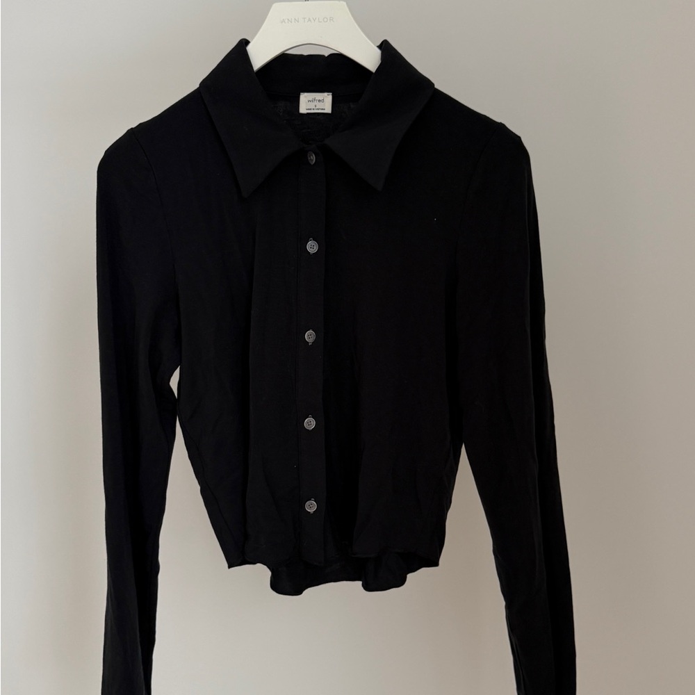 Wilfred Black Button Down Shirt